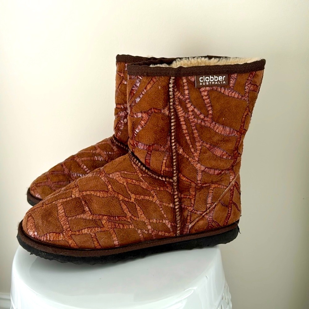 Genuine Australia UGG Style booties. Brand is Clobber Australia.